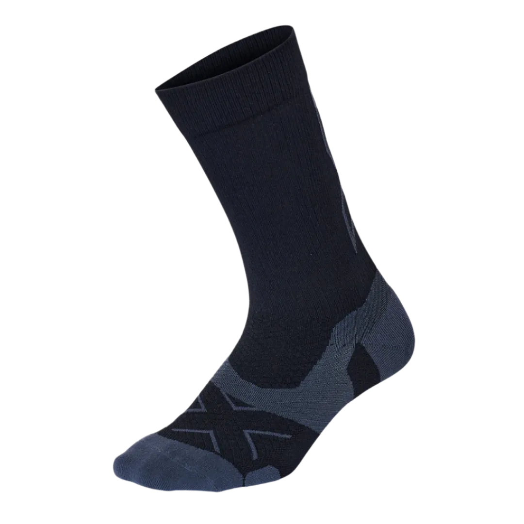 2XU - Vectr Light Cushion Crew Socks - Black/Titanium