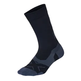 2XU - Vectr Light Cushion Crew Socks - Black/Titanium