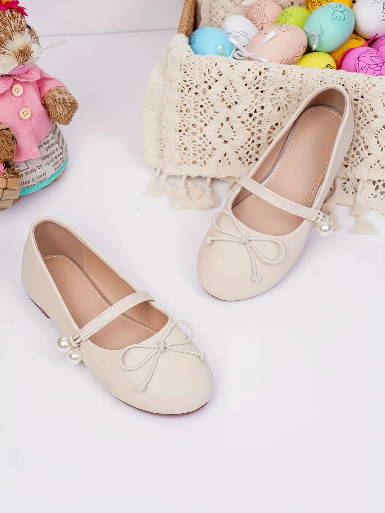 Adorable Bowknot Mary Jane Shoes - Lightweight, Soft, Flat, Comfortable Shoes for Girls Perfect for Party, Wedding, Performance, and Daily Wear