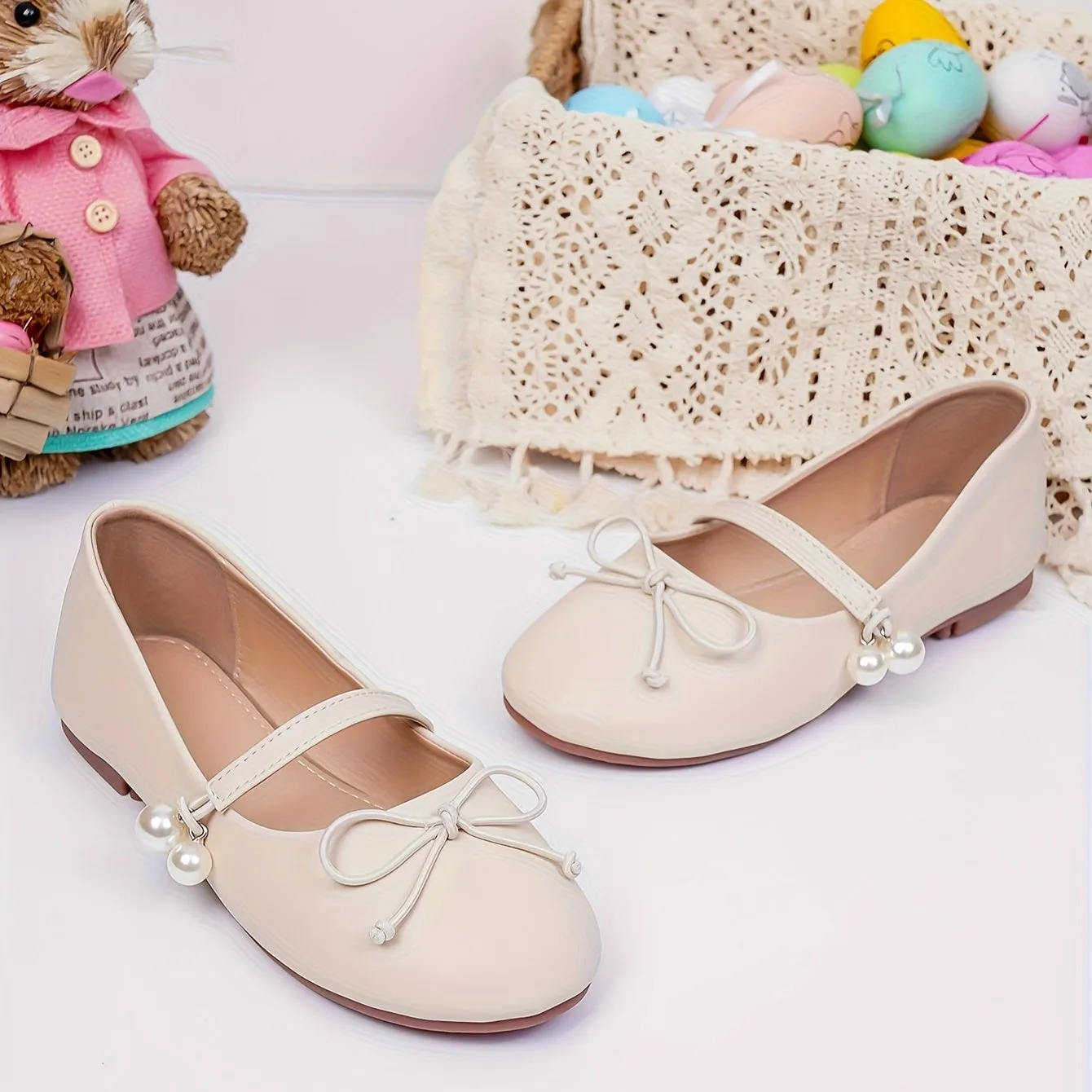 Adorable Bowknot Mary Jane Shoes - Lightweight, Soft, Flat, Comfortable Shoes for Girls Perfect for Party, Wedding, Performance, and Daily Wear