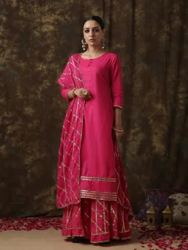 Ambika - Gulaal Ruby Red Sharara Set