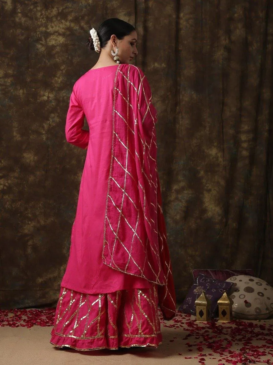 Ambika - Gulaal Ruby Red Sharara Set