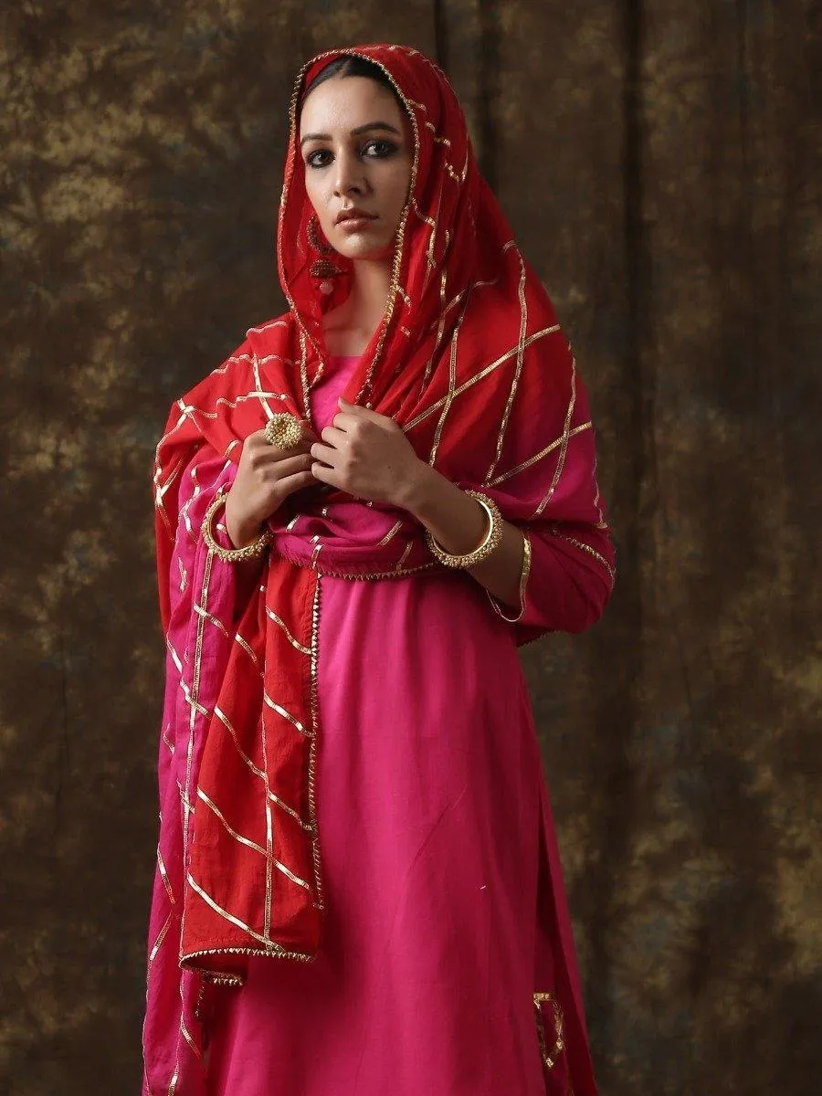 Ambika - Gulaal Ruby Red Sharara Set