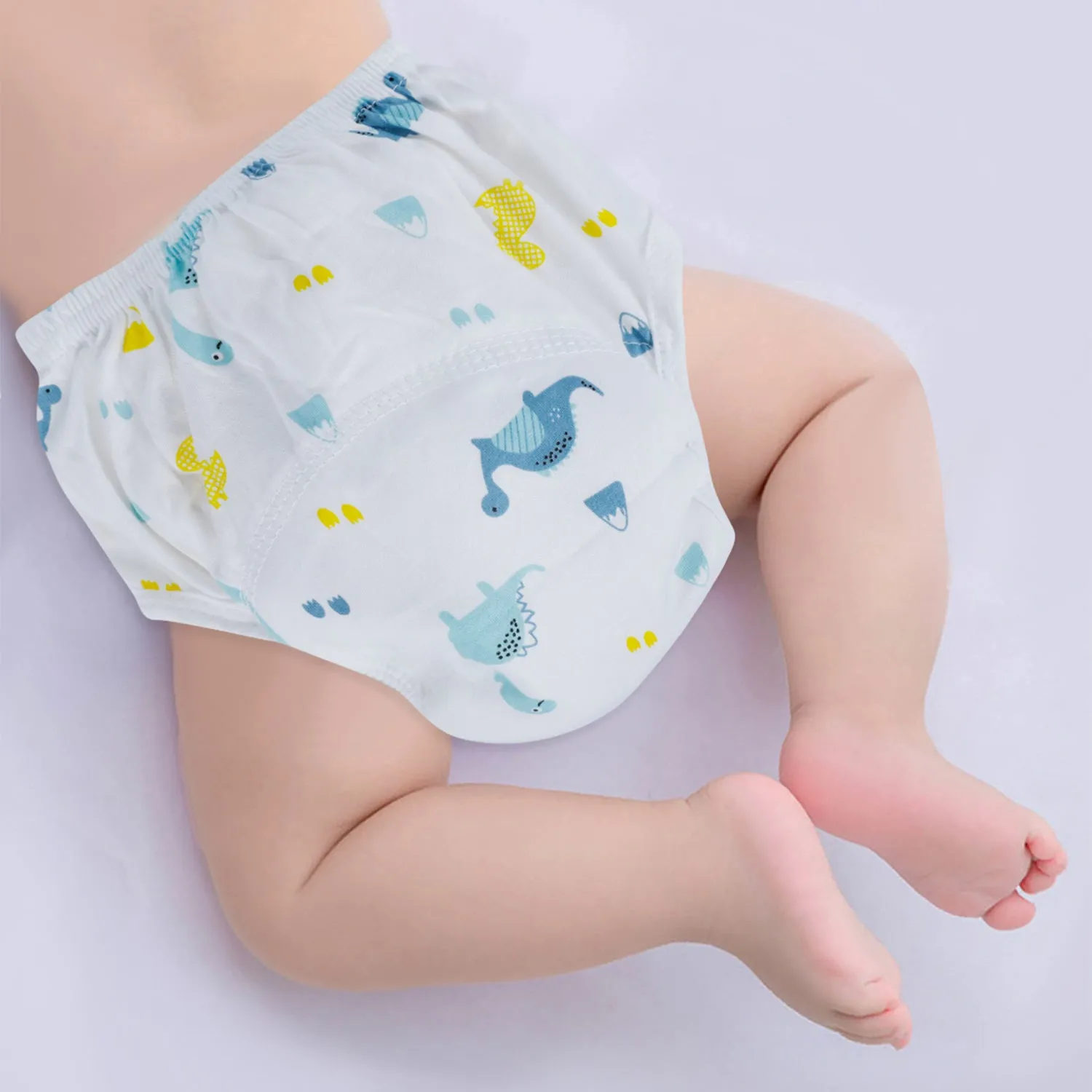 Baby Moo Dinosaur Reusable Cloth Training Diaper Panty - Multicolour