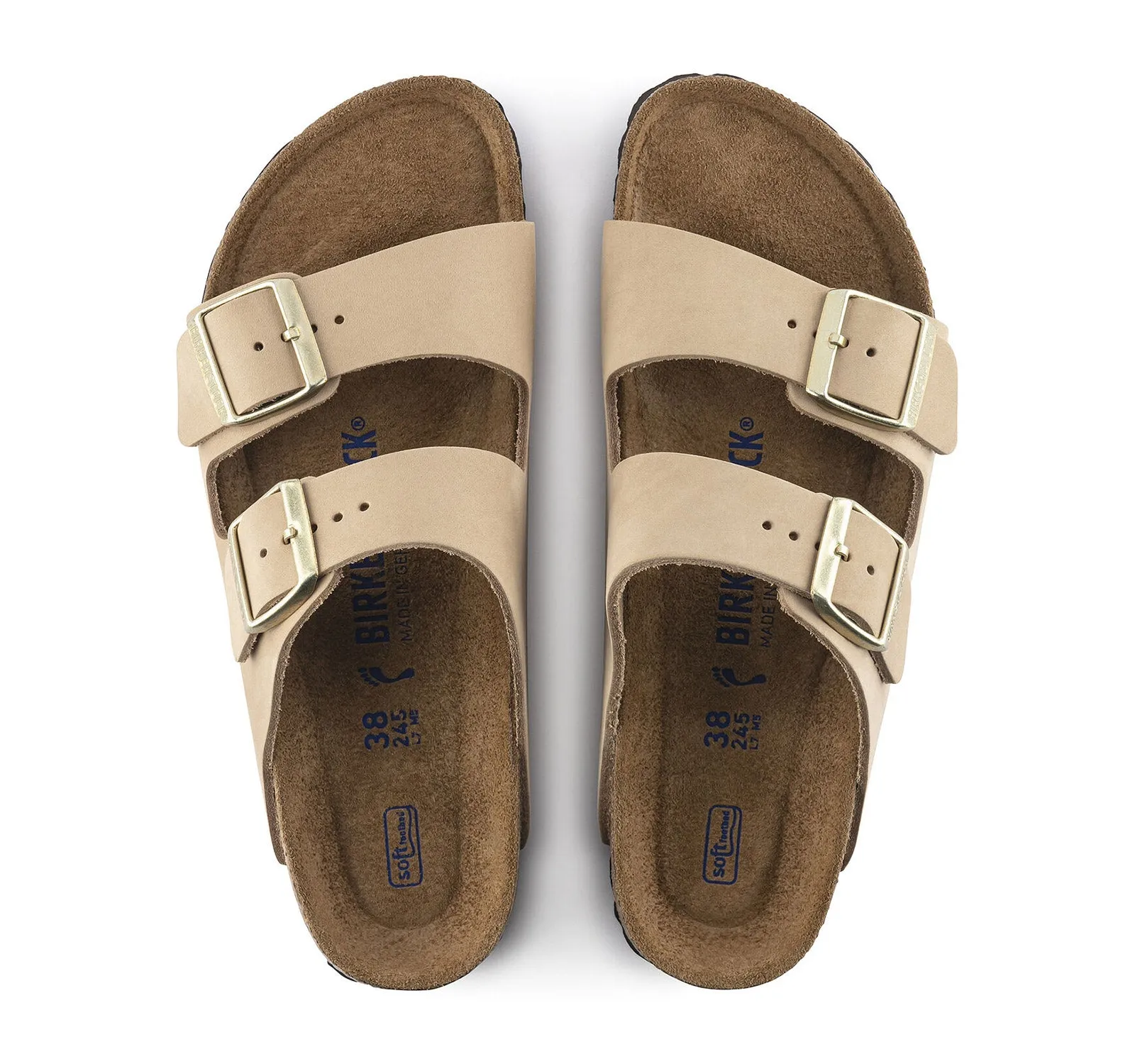 Birkenstock Arizona Soft Footbed Nubuck Leather Sandal