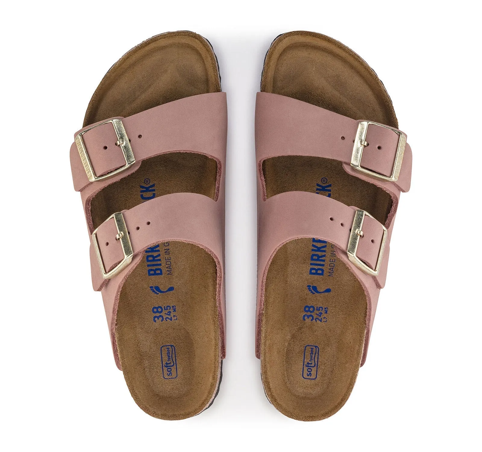 Birkenstock Arizona Soft Footbed Nubuck Leather Sandal