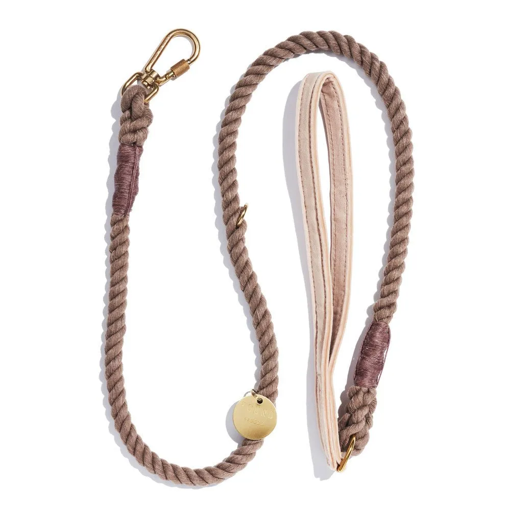 Cream Washable Velvet Animal Leash