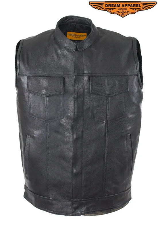 Dream Apparel Mens Motorcycle Club Vest With Black Liner