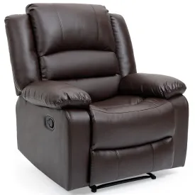 Elderly-Friendly Recliner Chair, Faux Leather, 145° - Fortia