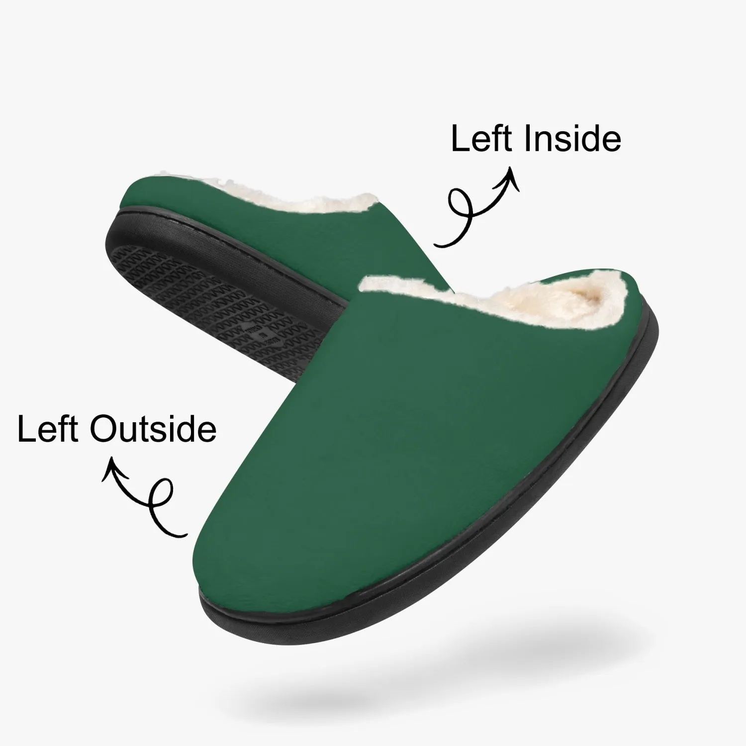 Forest Green | Unisex Fluffy Bedroom Slippers