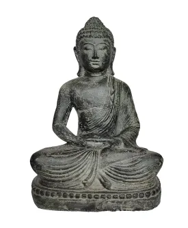 Home Decor. Table - Garden Statue. Cute Stone Sculpture of Lord Buddha, in Deep Meditation.