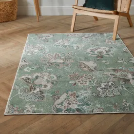 Keats Washable Rug by Dreams & Drapes Design in Green 120 x 180cm