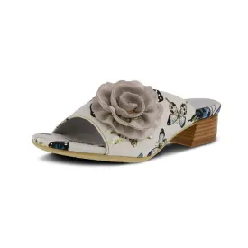 L'Artiste by Spring Step Isittora White Multi Women's Slides