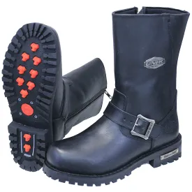 Men's Zipper Engineer Leather Boots #BM10011ZDK