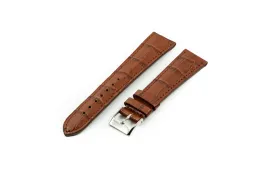 Old Fashioned Brown Alligator-Pattern Strap