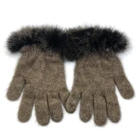 Premium Possum and Merino Wool - Fur Trim Gloves