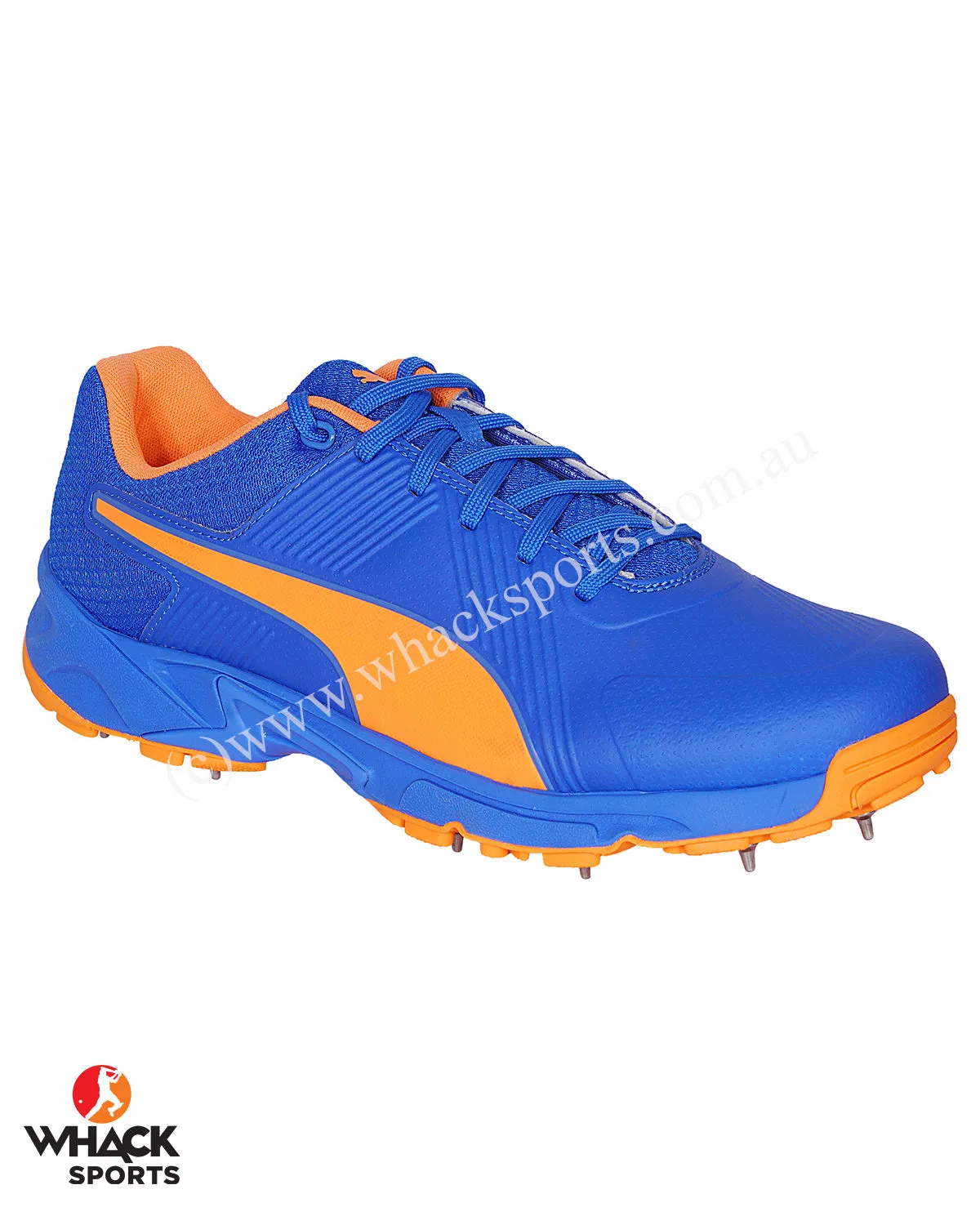 Puma 19.2 Cricket Shoes - Steel Spikes - Bluemazing/Orange Glow