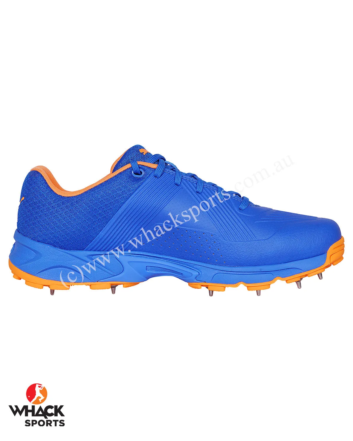 Puma 19.2 Cricket Shoes - Steel Spikes - Bluemazing/Orange Glow