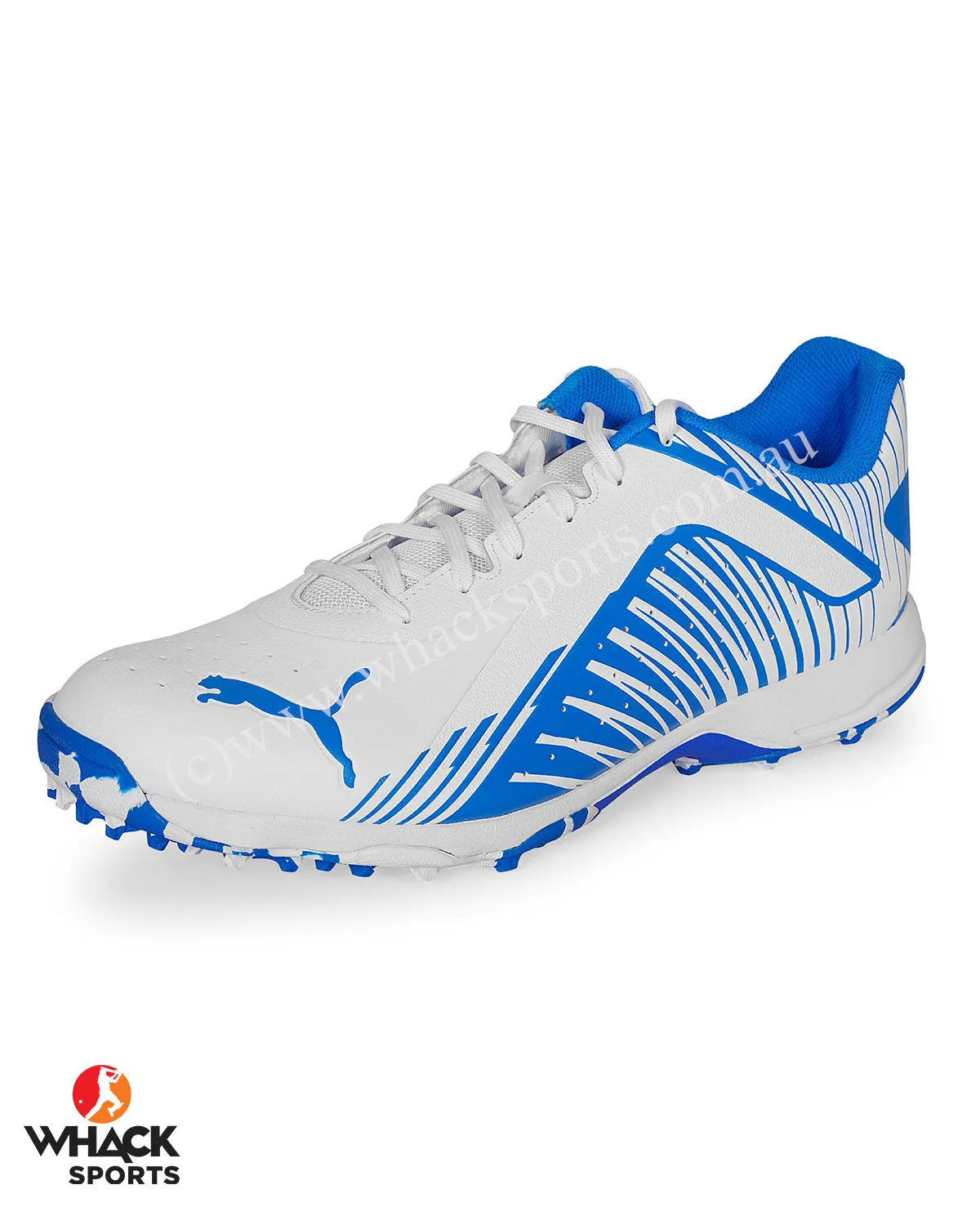 Puma 22  FH - Rubber Cricket Shoes - White-Ultra Blue