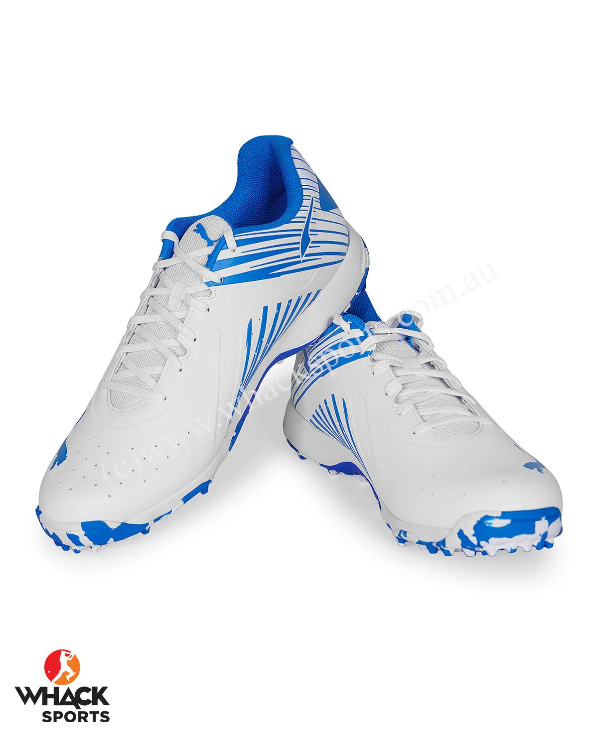 Puma 22  FH - Rubber Cricket Shoes - White-Ultra Blue