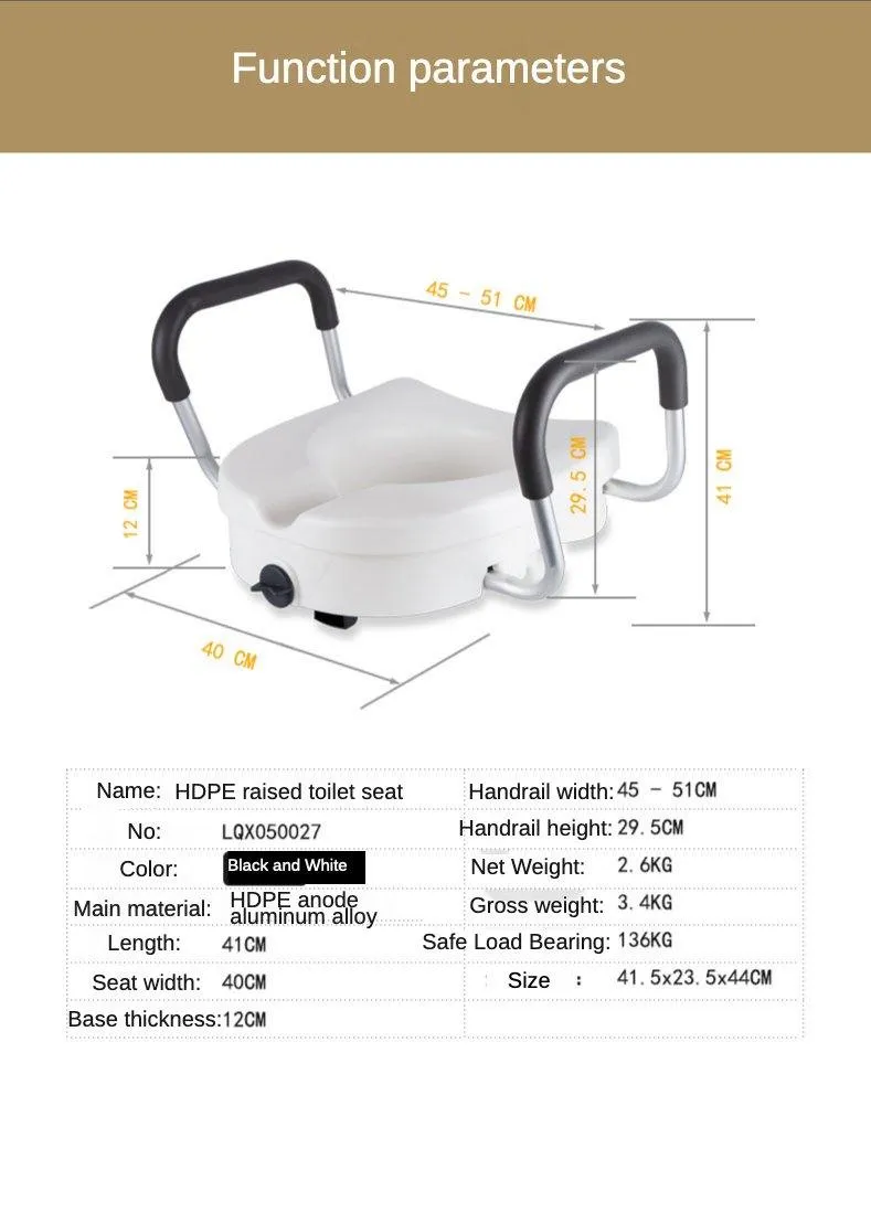 Removable Elderly Toilet Seat Lifter