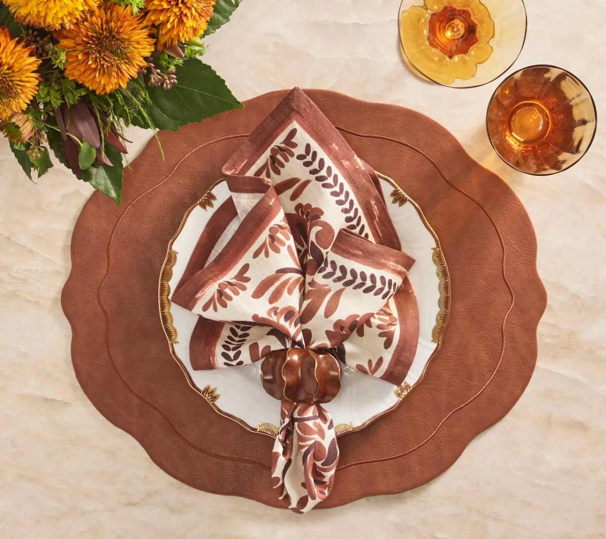 Tailored Placemat in Brown Set of 4 by Kim Seybert