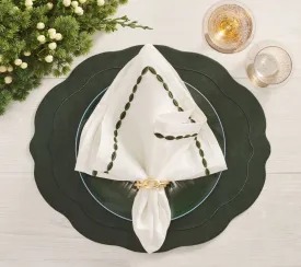 Tailored Placemat in Hunter Green Set of 4 by Kim Seybert