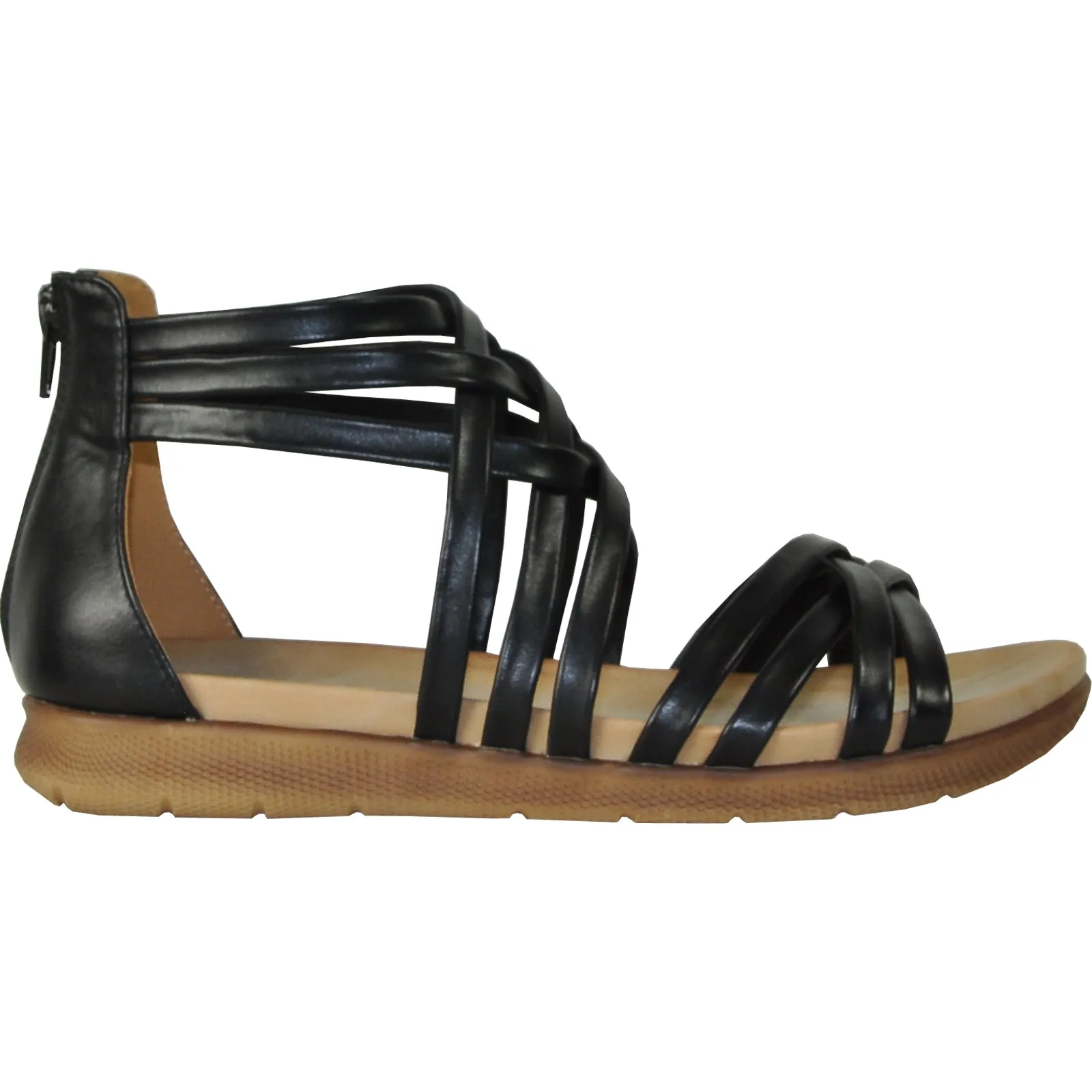 VANGELO Women Sandal FIONA Flat Sandal Black